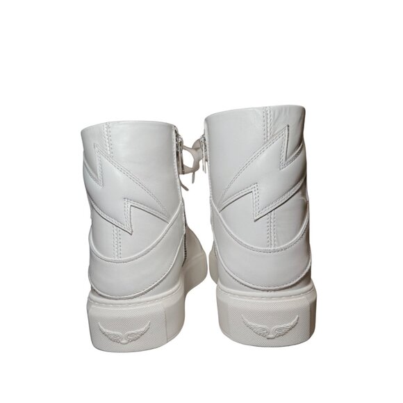 Zadig & Voltaire ZV1747 High Flash High-Top Platform Sneakers New in Box - Picture 6 of 11